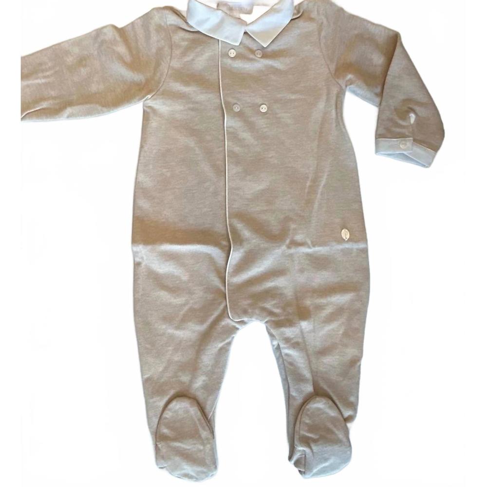 NEW PATACHOU baby's knitted footie in beige